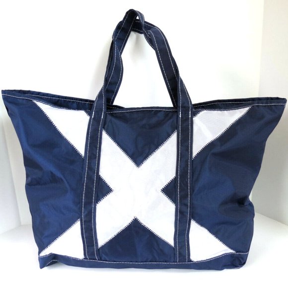 NEW - Vintage LL Bean Boat and Tote Bag - Rare Sail Cloth Tote - Picture 3 of 12